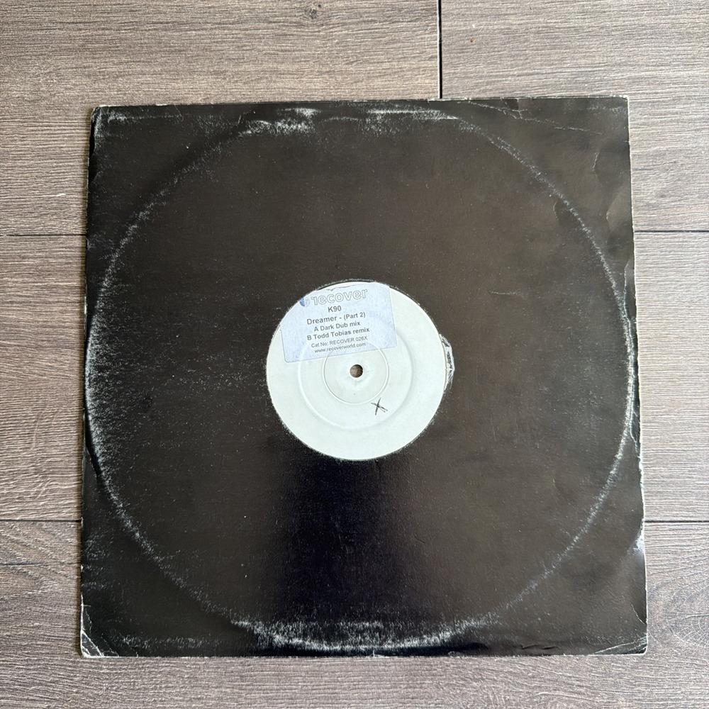 K90 Dreamer Part 2 Dark Dub White Label Recover 12" Vinyl Hard House Trance